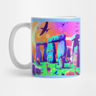 All the Animals Came to this Colorful Stonehenge Mug